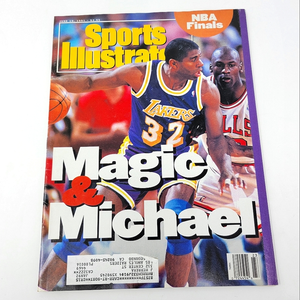Magic Johnson & Michael Jordan Sports Illustrated cover 1991